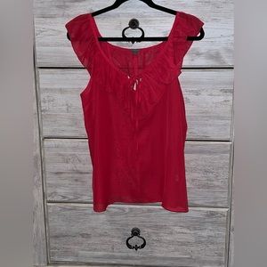 Charlotte Russe pink sleeveless top.
